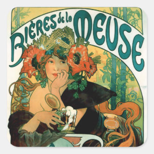 Adesivo Quadrado Mucha: La Meuse de Bieres de (cervejas do musa)