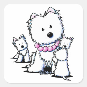 Adesivo Quadrado Muda Mamãe e Pups