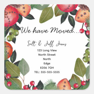 Adesivo Quadrado Mudança de endereço no inverno