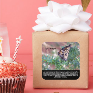 Adesivo Quadrado Mudanças de vida de presentes inspiracionais