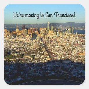 Adesivo Quadrado Mudando para São Francisco Twin Peaks #1 Stickers