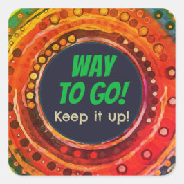 Adesivo Quadrado Muito divertido Professor Colorido