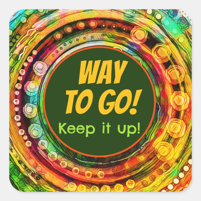 Adesivo Quadrado Muito divertido Professor Colorido (Frente)