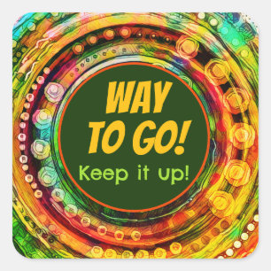 Adesivo Quadrado Muito divertido Professor Colorido