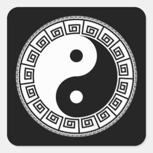 Adesivo Quadrado Muito divertido Yin e Yang