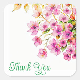 Adesivo Quadrado Muito obrigado.