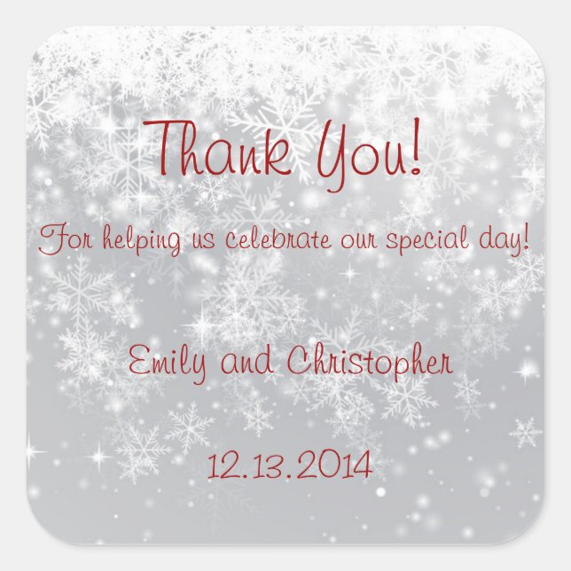 Adesivo Quadrado Muito obrigado. (Frente)