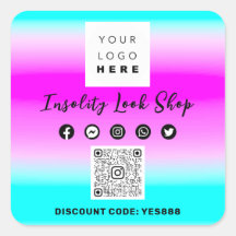 Muito obrigado Logotipo QRCODE Desconto Código cor