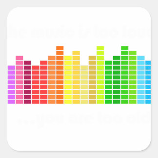Adesivo Quadrado Muito Velho Para Música