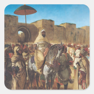 Adesivo Quadrado Muley Abd-AR-Rhaman, sultão de Marrocos