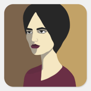 Adesivo Quadrado Mulher