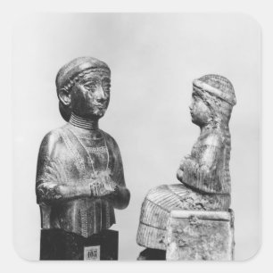 Adesivo Quadrado Mulher com xale