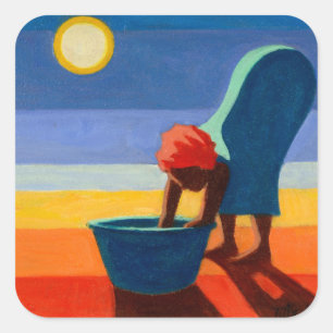 Adesivo Quadrado Mulher de dobra 2005