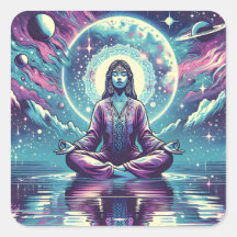 Mulher Meditando Arte Serena Espiritual