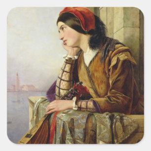 Adesivo Quadrado Mulher no amor, 1856