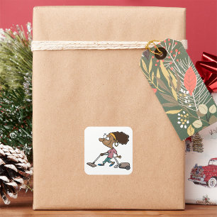 Adesivo Quadrado Mulher Vacinada