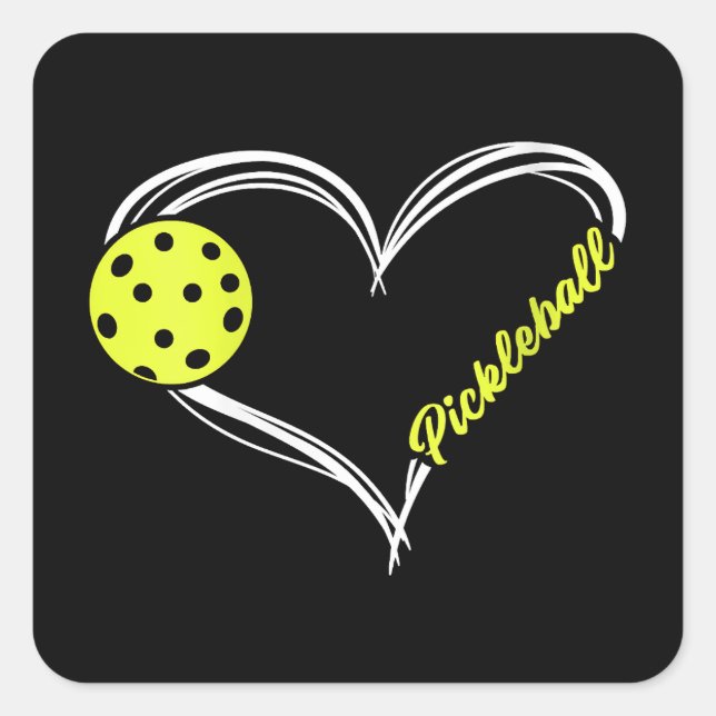 Adesivo Quadrado Mulheres Adoram Pickleball - jogo de picleball fof (Frente)