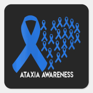 Adesivo Quadrado Mulheres Ataxia Sensibilização Fita Azul Presente