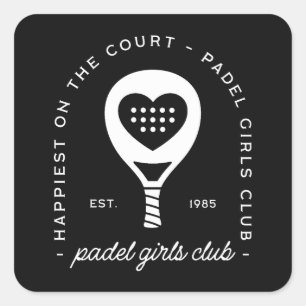 Adesivo Quadrado Mulheres clube de pádel jogadoras femininas