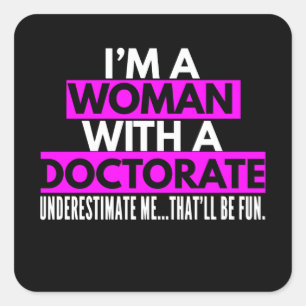 Adesivo Quadrado Mulheres Doutoras Presentes para Mulheres Srta.