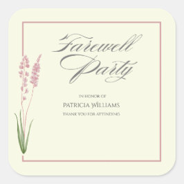 Adesivo Quadrado Mulheres Elegantes Pastel Wildflower Farewell Part