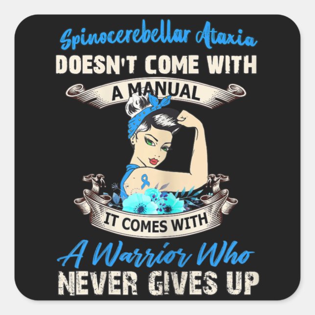 Adesivo Quadrado Mulheres Espinocerebelo Ataxia não vem com (Frente)