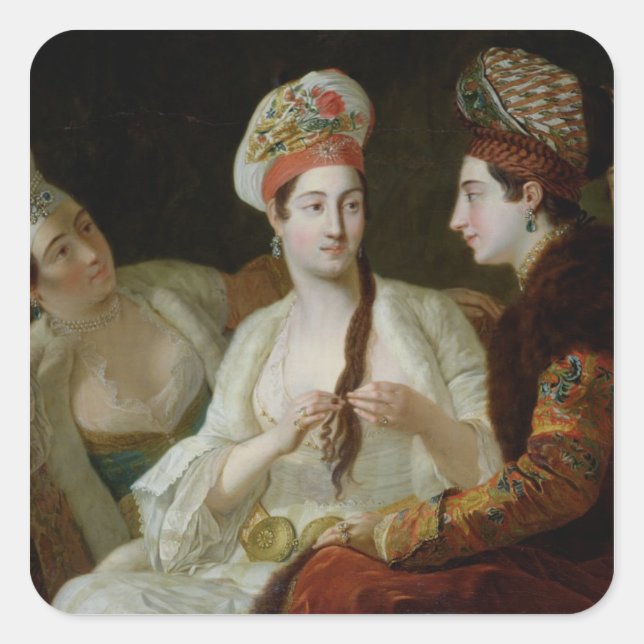 Adesivo Quadrado Mulheres Turcas (Frente)