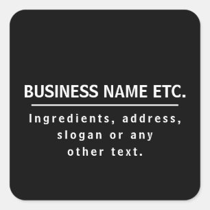 Adesivo Quadrado Multi-propósito preto e branco