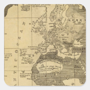 Adesivo Quadrado Mundo habitado