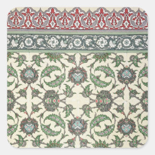 Adesivo Quadrado Mure azulejos da mesquita de Cheykhoun, 'do árabe