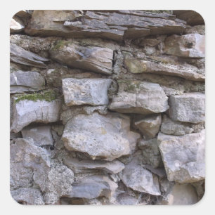 Adesivo Quadrado Muro de Pedra Antigo