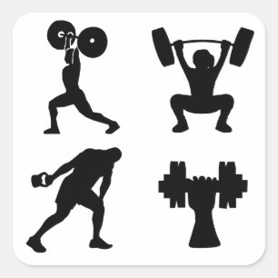 Adesivo Quadrado Musculação, Esporte, Culturismo