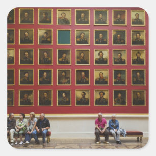 Adesivo Quadrado Museu Hermitage, Quarto 197, A Galeria de Guerra d