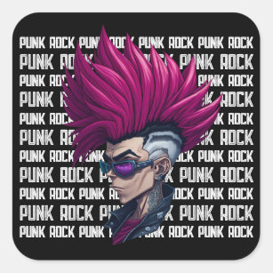 Adesivo Quadrado Music Punk Rock And Roll New Wave Banda Gig Legal
