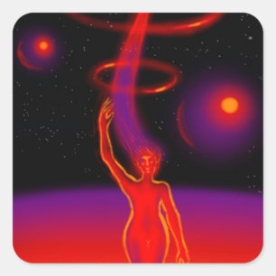 Adesivo Quadrado Música das esferas
