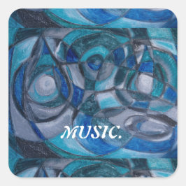 ADESIVO QUADRADO MÚSICA DE ARTE POR PARTE DO ARTISTA PAULA REILLY.