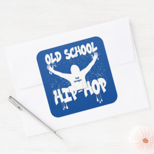 Adesivo Quadrado Música engraçada HIP HOP HIP da VELHA ESCOLA