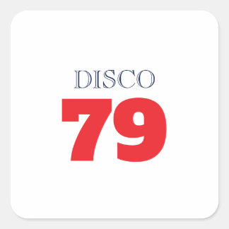 Adesivo Quadrado Música Entretenimento Disco 79 Pop Art Retro