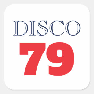 Adesivo Quadrado Música Entretenimento Disco 79 Pop Art Retro