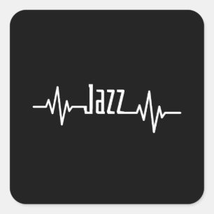 Adesivo Quadrado Música Pulsação do Jazz
