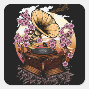 Adesivo Quadrado Musical de Cherry Blossom