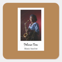 Músico de fotos personalizado marrom