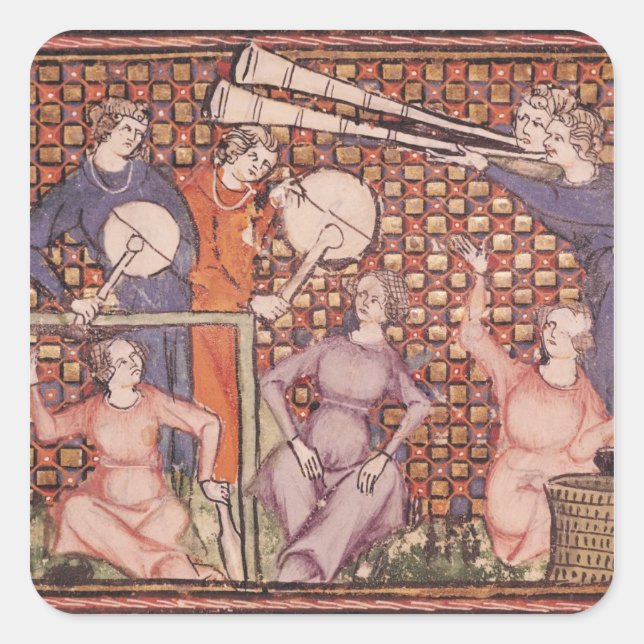 Adesivo Quadrado Músicos de Ovide Moralize (Frente)