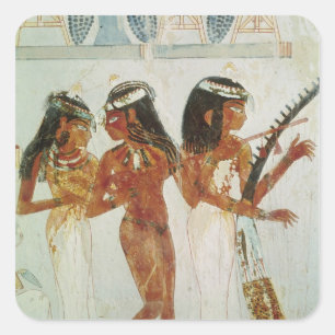 Adesivo Quadrado Músicos e dançarinos