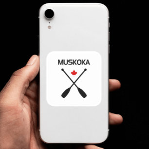 Adesivo Quadrado Muskoka Canada cruzou o remo dos remos