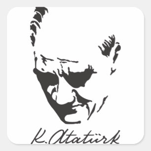 Adesivo Quadrado Mustafa Kemal Ataturk