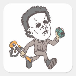 Adesivo Quadrado Myers Plays Guitar