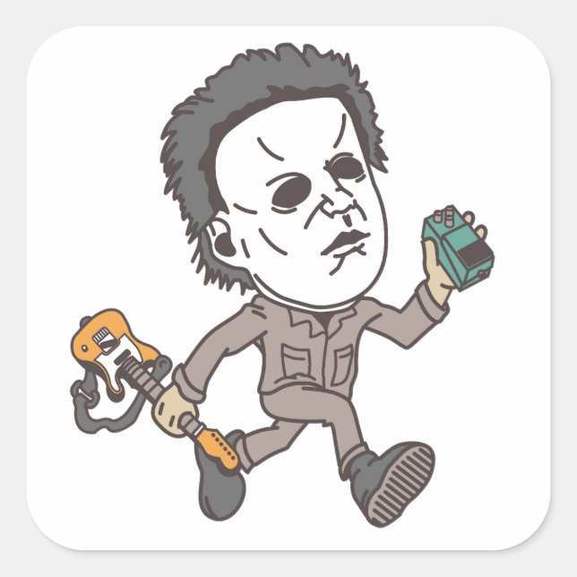 Adesivo Quadrado Myers Plays Guitar (Frente)