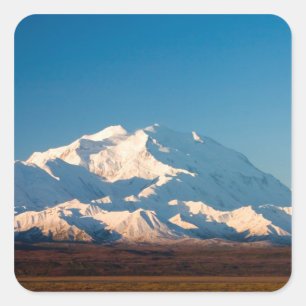 Adesivo Quadrado N.A., EUA, Alaska.  Monte McKinley em Denali