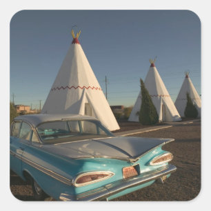 Adesivo Quadrado NA, EUA, Arizona, Holbrook Route 66, Wigwam